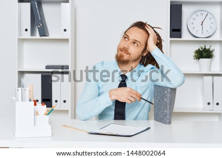 Business man desktop office official job professional