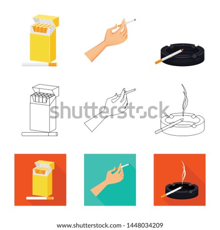 Vector illustration of refuse and stop logo. Set of refuse and habit stock vector illustration.