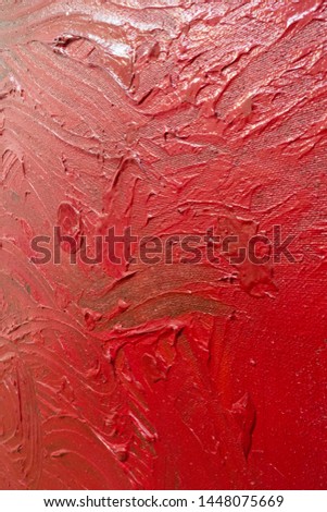 Modern red pattern oil painting