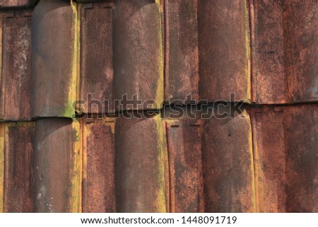 Old Roof Tile Texture. Old Roof Tile Background. Old Clay Roof Tile Texture. Olt Clay Roof Tile Background. High Resolution.
