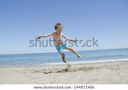 kid jumping in the air