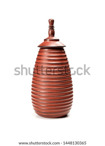 Ceramic vase on a white background