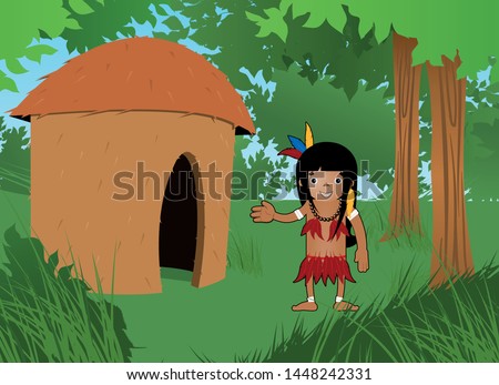 Brazilian Indian House with Indian