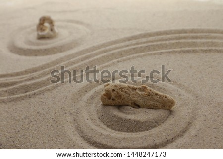 Composition with stones and sand, Harmony concept
