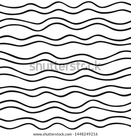 Hand drawn seamless pattern with Black and white Vector doodle lines.  Abstract pencil drawing stripes background. Artistic illustration grunge elements strokes