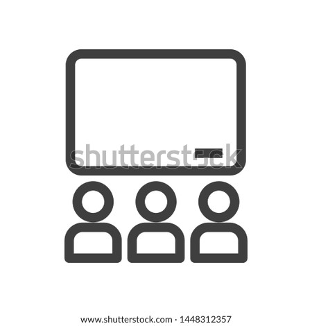 Student in class icon vector image