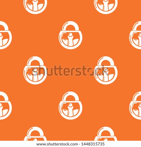 Lock vintage pattern vector orange for any web design best