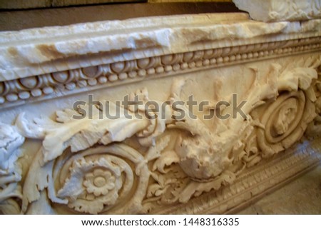 Sarcophagus in the church of St. Nicholas in Demre Turkey.