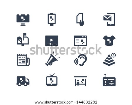 Advertising icons Royalty-Free Stock Photo #144832282