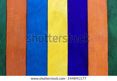 background of colorful wooden fence
