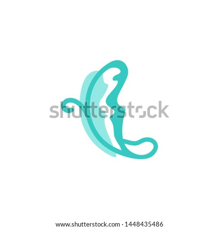 butterfly logo designs vector line abstract