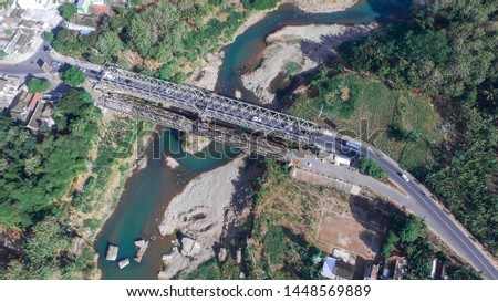 Aerial Drone Dam Bridge photo - image