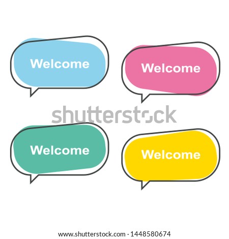simple welcome banner vector illustration