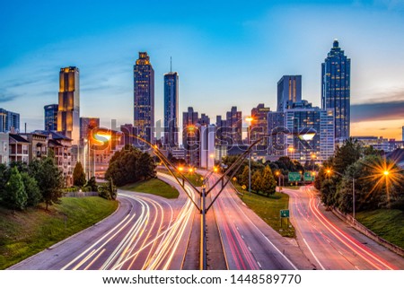 Downtown Atlanta Georgia GA Skyline.