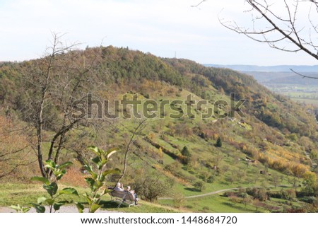 Nature landscape in Wurmlingen on the Swabian Alb in Germany