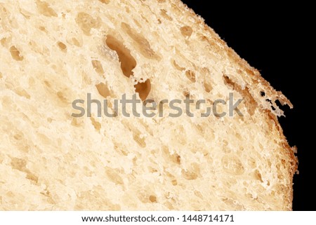 The flesh of bread as an abstract background. Macro