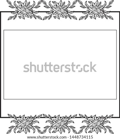 Vintage unique pattern floral, wallpaper wedding invitation card. Vector