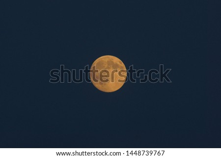 A super moon with dark background, Gloucestershire, UK