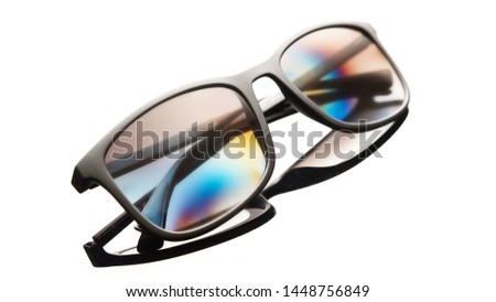 Sunglasses isolated on the white background. Royalty-Free Stock Photo #1448756849