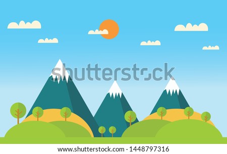 Mountain landscape. Vector clip art