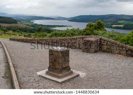 The Dornoch Firth marks the traditional boundary of the counties of Ross-shire & Sutherland. The Struie viewpoint is on the B9176 (formerly the A836), south of the old A9 between Ardgay & Edderton