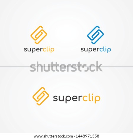 Super clip logo template for company or personal