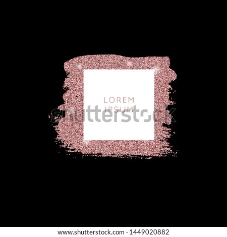 Shiny coral pink glitter vector background. Shiny sparkling star dust texture for luxury rich greeting card. Isolated  
abstract square Shape design element. 