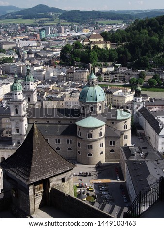 Salzburg, Austria is a beautiful medieval town, known as the birthplace of Mozart.