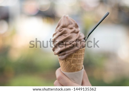 Hand pictures and chocolate ice cream.
