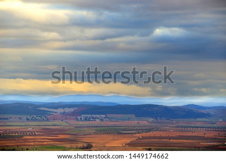 Surroundings and rural landscape in Almagro, Spain.