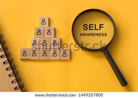 self awareness , human resource management concept, find your passion, who are you Royalty-Free Stock Photo #1449207800