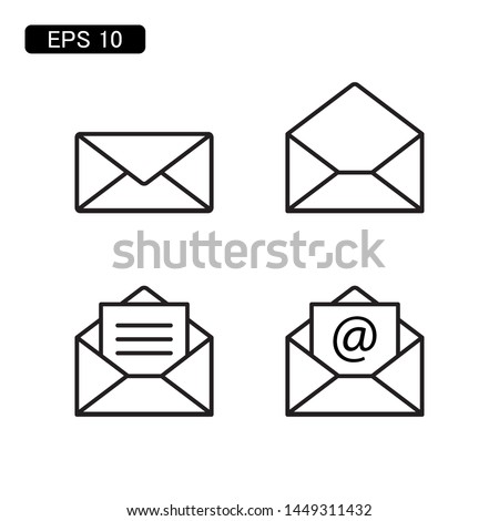 mail envelope icon vector illustration Royalty-Free Stock Photo #1449311432
