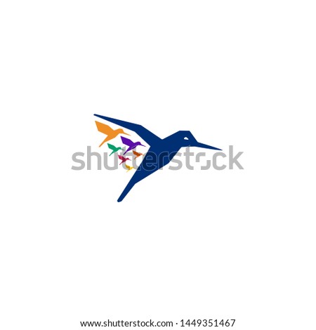 Hummingbird Logo Stock Vector Template