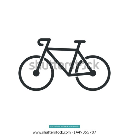 The best bicycle, bike icon vector illustration logo template for many purpose