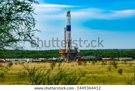Fracking An American Shale Well Royalty-Free Stock Photo #1449364412