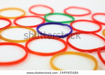 Multi colored circular rubber band