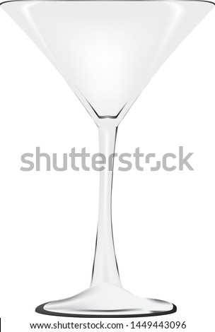 Cocktail glass for daiquiri on a high leg