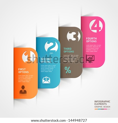 Abstract business paper cut infographics number template. Vector illustration. can be used for workflow layout, diagram, business step options, banner, web design