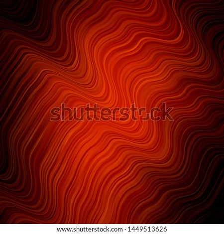 Dark Orange vector background with bent lines. Illustration in abstract style with gradient curved.  Pattern for websites, landing pages.