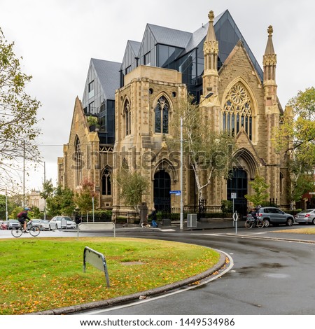 Beautiful church at the intersection of Powlett and Hotham Street in East Melbourne, Australia