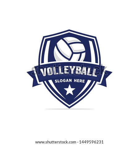 Volleyball logo template vector illustration