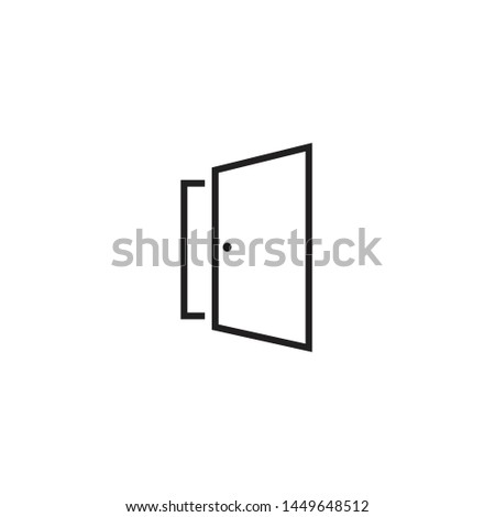 simple door icon vector illustration