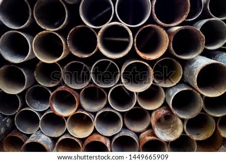 rough pipe of a construction site