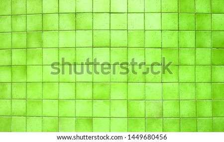 Pastel color Green  block brick  horizontal rectangle pattern  space  for texture wallpaper background