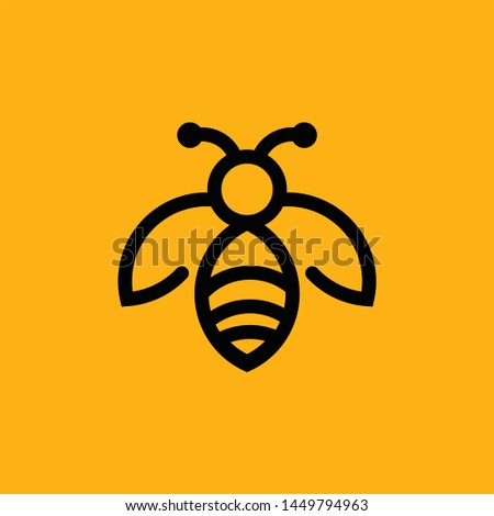 Bee art line Concepts Logo Graphic Vector Abstract Template download