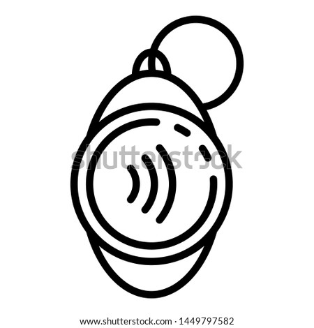 Nfc door key icon. Outline nfc door key icon for web design isolated on white background