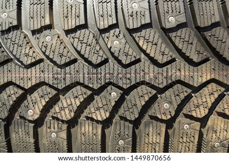 Close-up picture of car tire protector