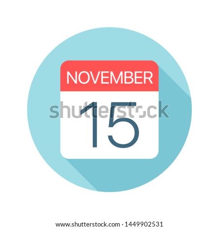November 15 - Calendar Icon - Vector Illustration