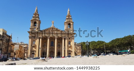 Picture of Church of St. Publius taken in Valletta - Malta.