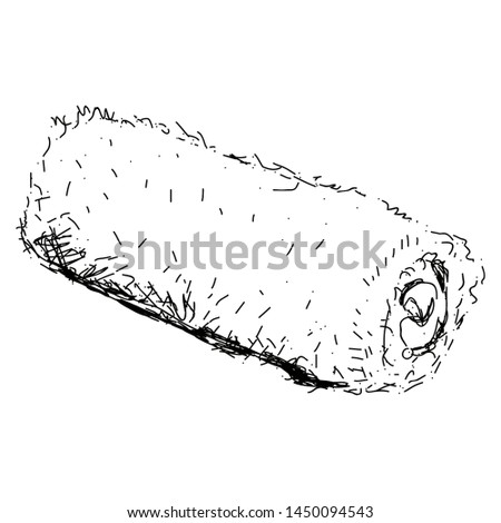 Isolated sketch of a towel on a white background - Vector